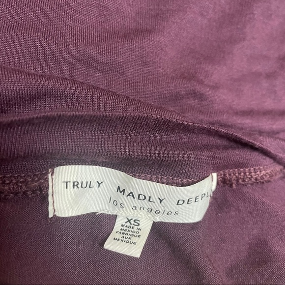 Truly Madly Deeply Plum Purple Peplum T-Shirt - Picture 3 of 3